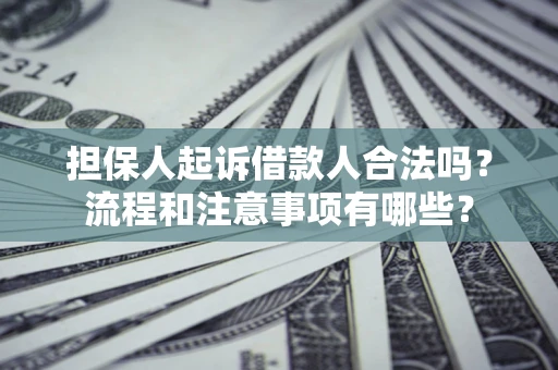 济南担保人起诉借款人合法吗？流程和注意事项有哪些？