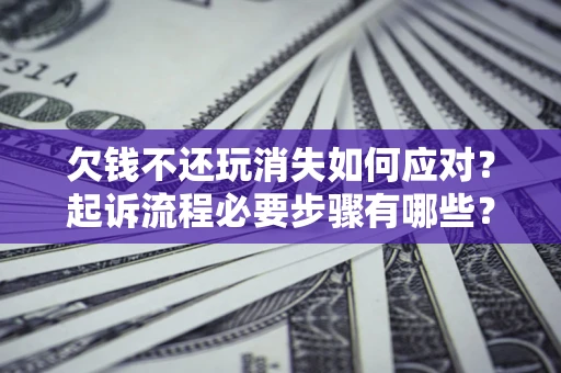 济南欠钱不还玩消失如何应对？起诉流程必要步骤有哪些？